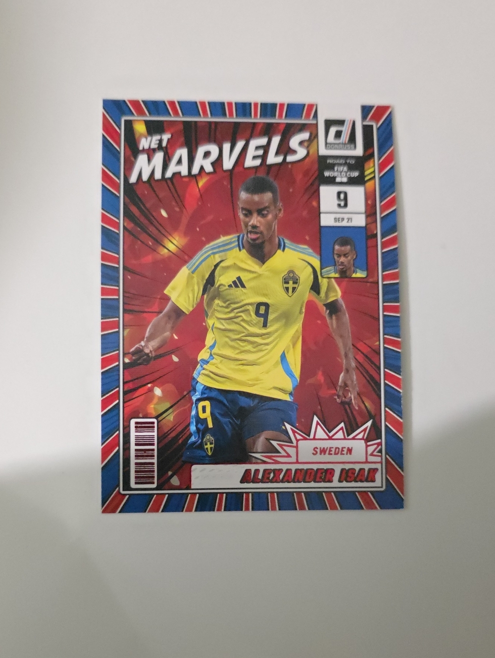 Alexander Isak Sweden Soccer Card - Yellow & Blue
